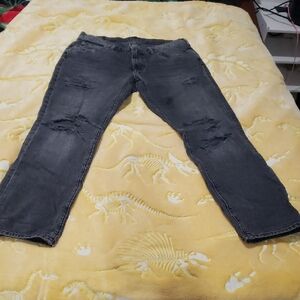 Abercrombie & Fitch Men's Charcoal Slim Jeans